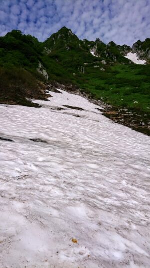 千畳敷カールの雪渓